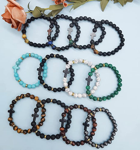 1 Pc Random Crystal Cross Bracelet - Soulful Spirits