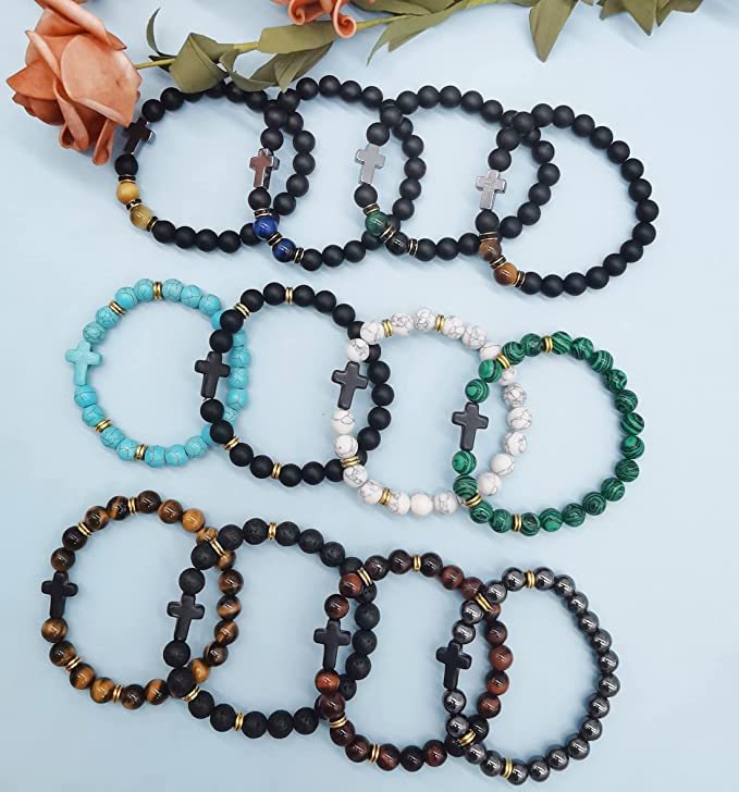 1 Pc Random Crystal Cross Bracelet - Soulful Spirits