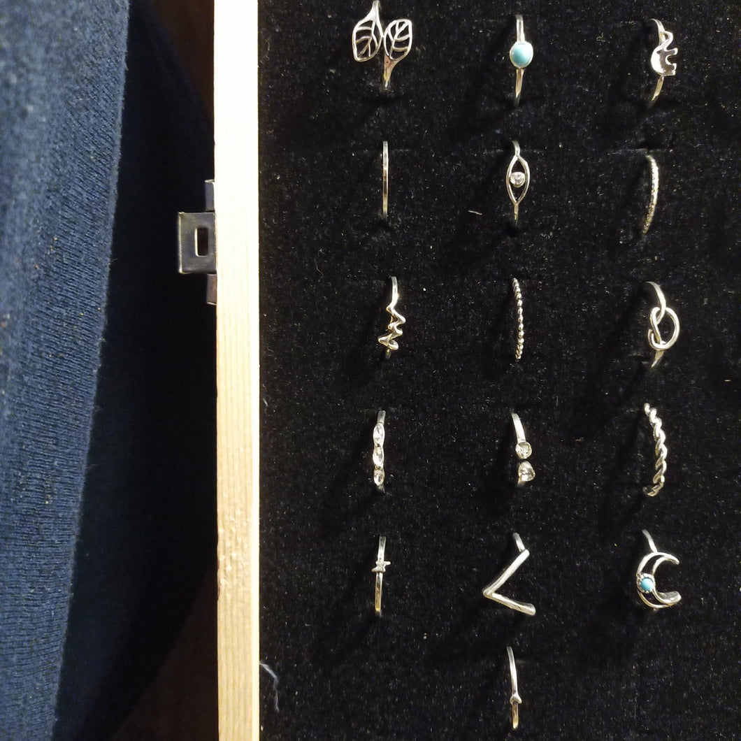16pc Moon and Evil Eye Ring Set - Soulful Spirits