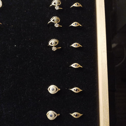 18Kt Gold Plated Evil Eye Ring or Bracelet - Soulful Spirits