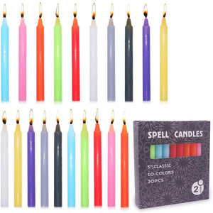 20 Ct Mini Chime Candles- Assorted - Soulful Spirits