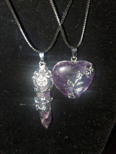 2pc Amethyst Necklace Set - Soulful Spirits