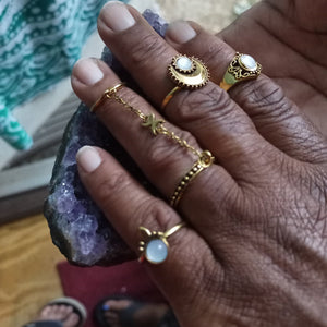4 Pc Moon Ring Set - Soulful Spirits
