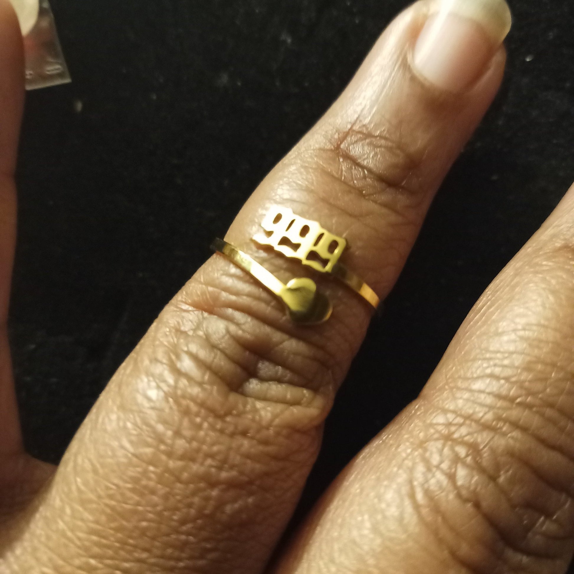 Angel Number Heart Ring or Cuff Ring - Soulful Spirits