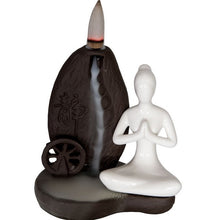 Cargar imagen en el visor de la galería, Ceramic Backflow Fountain Incense Burner Set - Soulful Spirits
